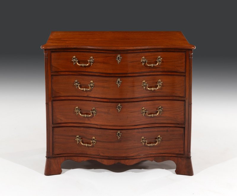 George III Serpentine Chest Of Drawers